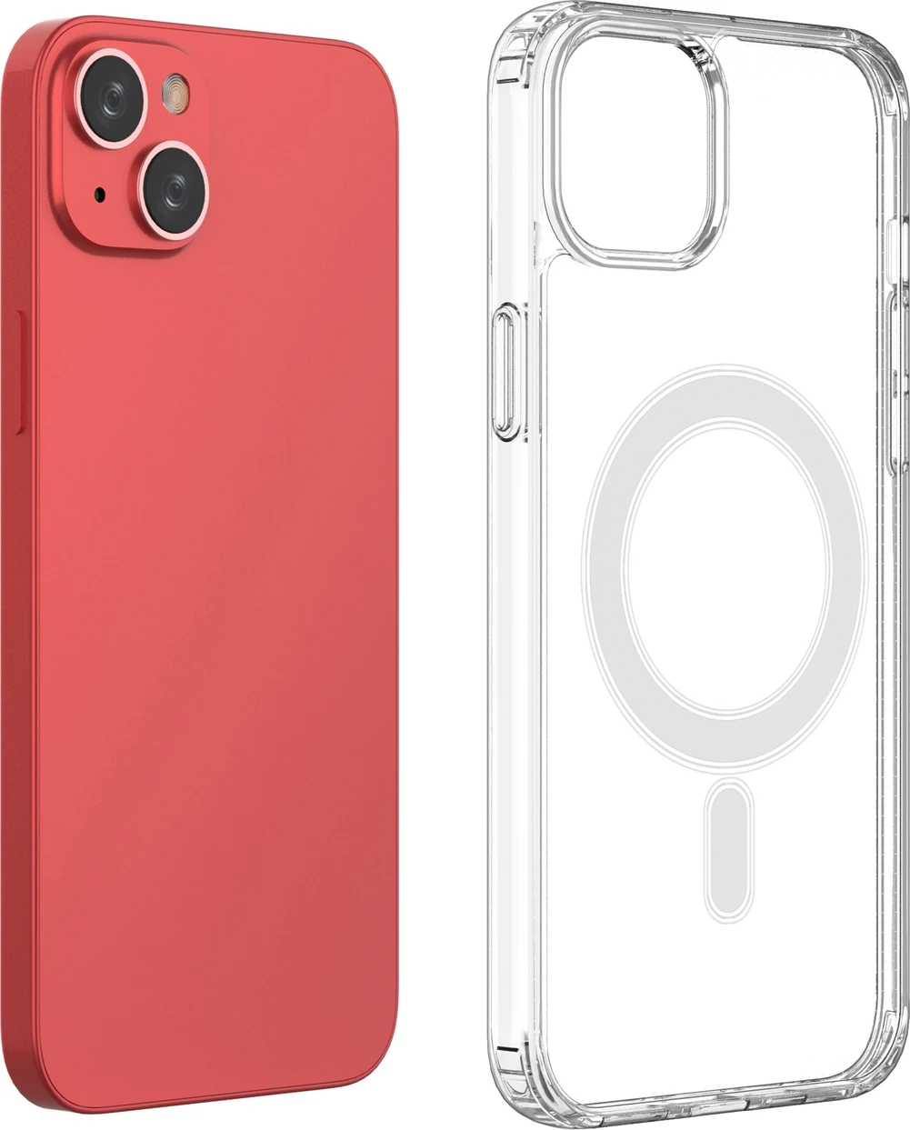 Mbështjellës Hurtel Magnetic Case MagSafe për iPhone 15 Plus, Transparent