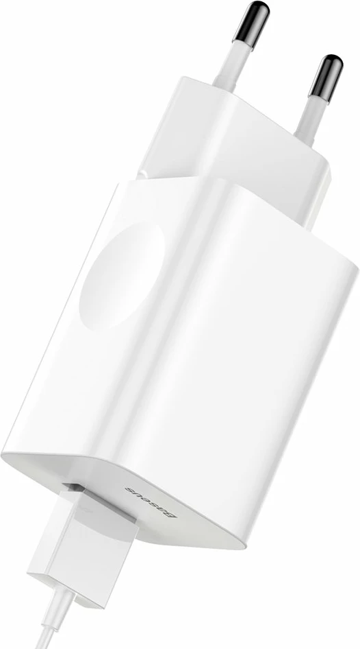 Karikues rrjeti Baseus CCALL-BX02, USB-A, 24W, QC 3.0, Bardhë