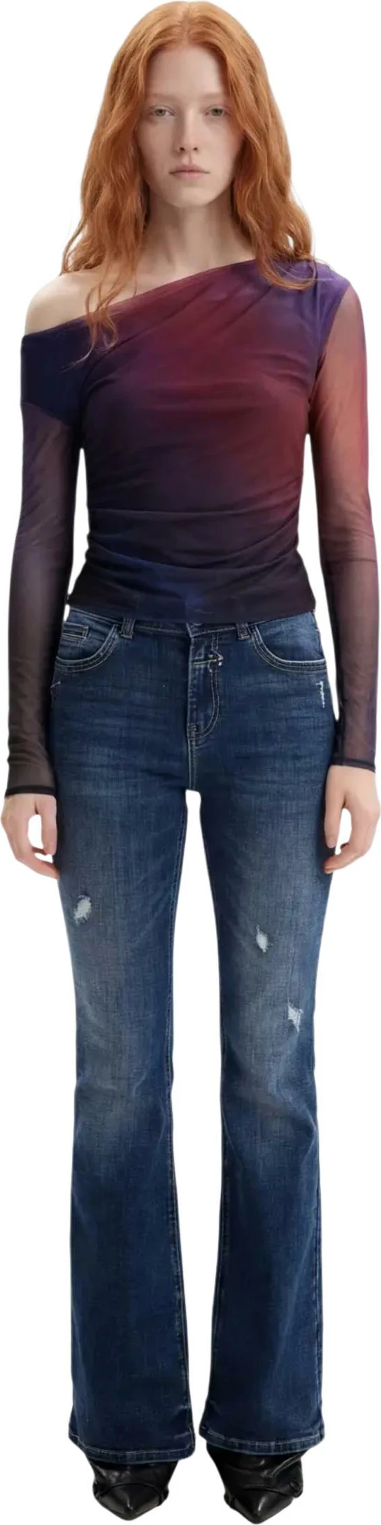 Maicë me mëngë të gjata për femra Desigual TS_ESTAMBUL 26WWTK17, e kaltër [Madhësia: XL]