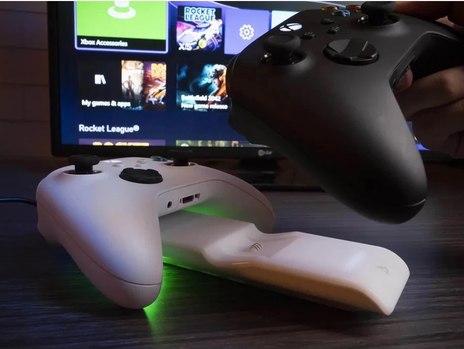 Karikues dual për kontrollera Xbox PDP Metavolt Ultra Slim, i bardhë