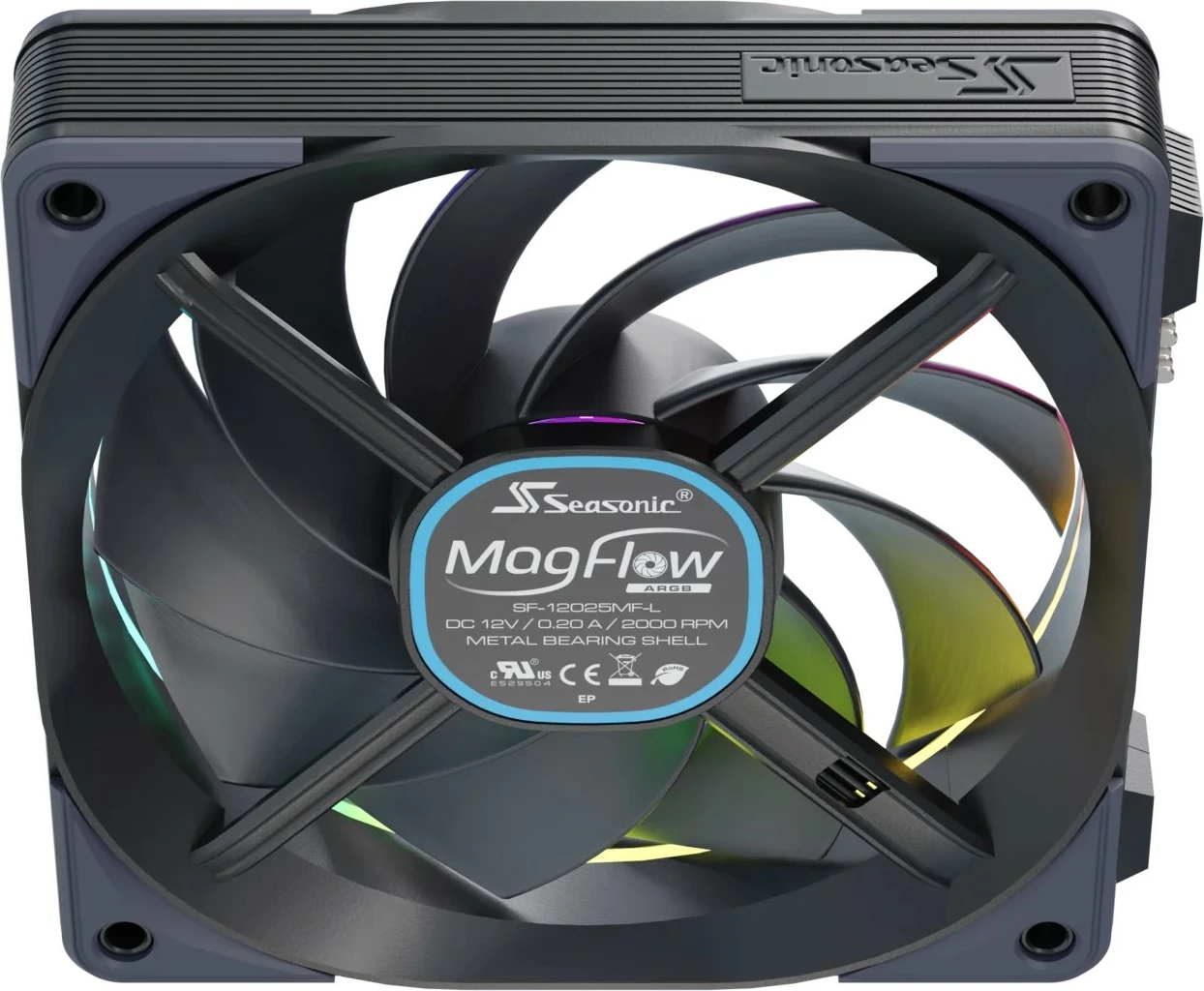 Ventilator kase Sea Sonic MagFlow 1225PWM ARGB 120mm, i zi