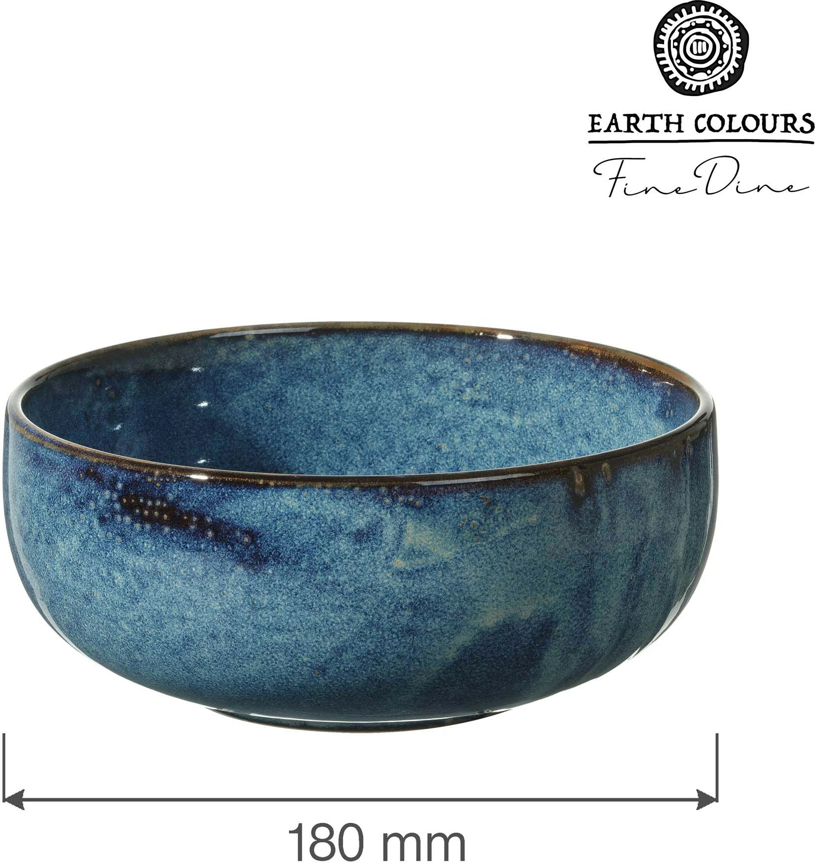 Tas porcelani Fine Dine Eminence Ø180mm 1300 ml, blu, set 3 copë