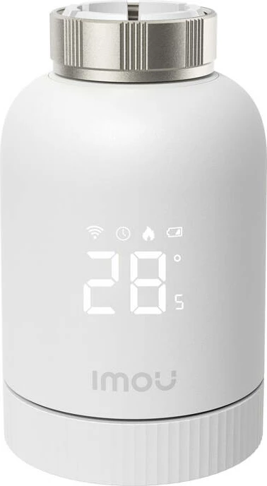 Set kokë termostatike smart IMOU KIT-TRV1-EU-2 me gateway ZigBee dhe 6 adaptera, Bardhë