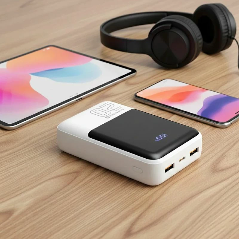 Powerbank everActive EB-20Q, e bardhë 20000mAh