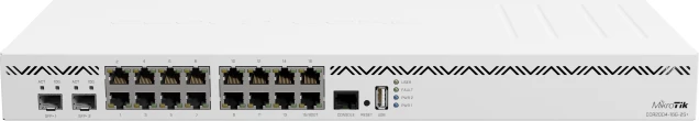 Router gigabit Mikrotik CCR2004-16G-2S+ 16xGE, 2x10G SFP+, 4GB RAM, 1U rack, i bardhë