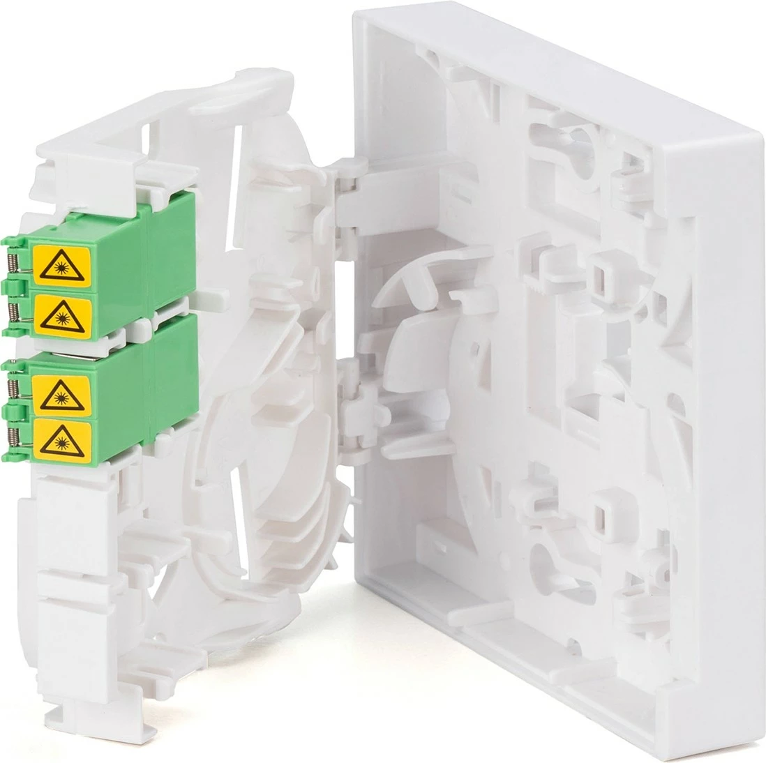 Kutí optike Digitus FTTH, 2x LC/APC DX, 4 porta, 80mm, e bardhë