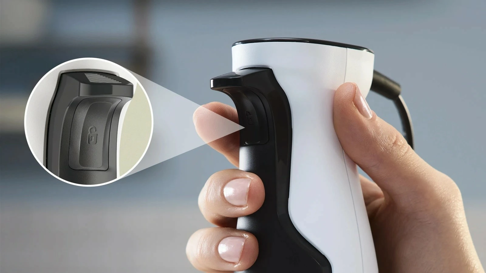 Blender dore, Bosch, MSM4W220, 600 W, rregullim i pandërprerë i shpejtësisë, gotë 0.6 L, trup çelik inox, e bardhë, set me grirës dhe gotë