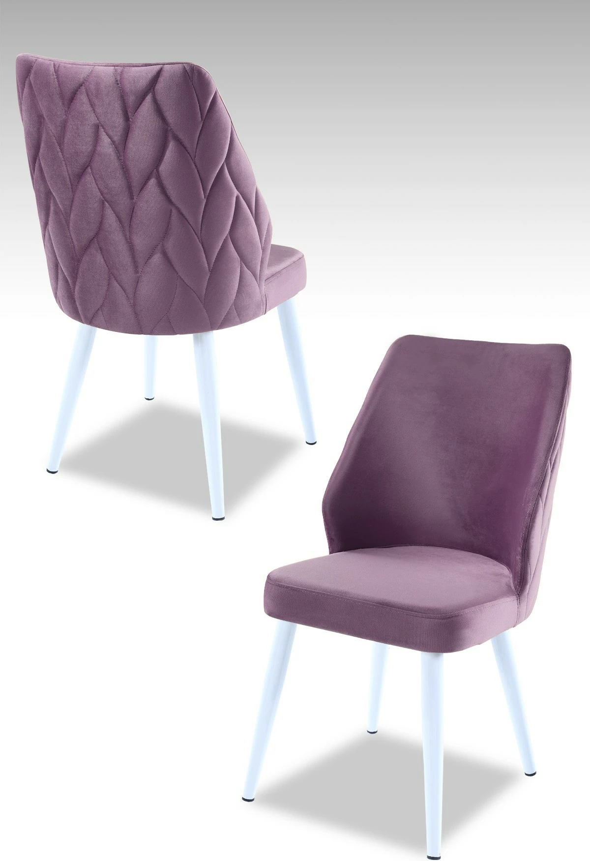 Set karrigesh (2 copë) Hanah Home, Pufi, lejla dhe e bardhë