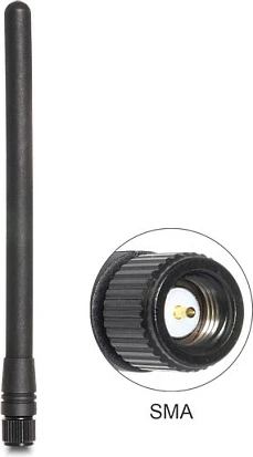 Antenë DeLOCK 88689, SMA, 868 MHz, 50 Ω, 2 dBi, e zezë
