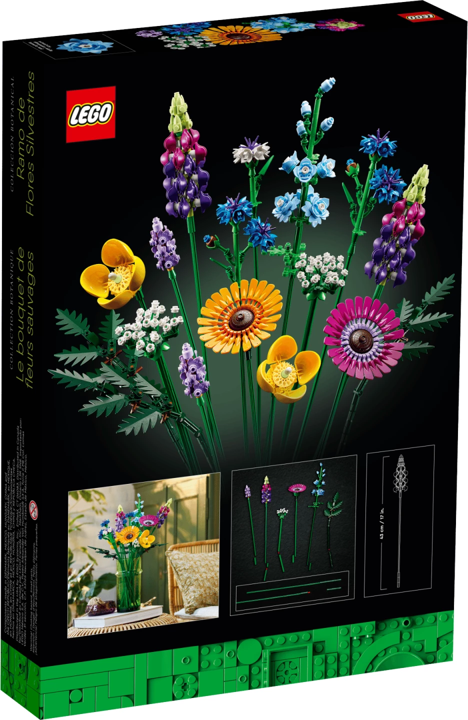 Set ndërtimi LEGO Botanicals Wildflower Bouquet 10313, 939 copë, 18+