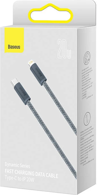 Kabllo Baseus Dynamic Series USB-C në Lightning, 1m, 20W, Gri