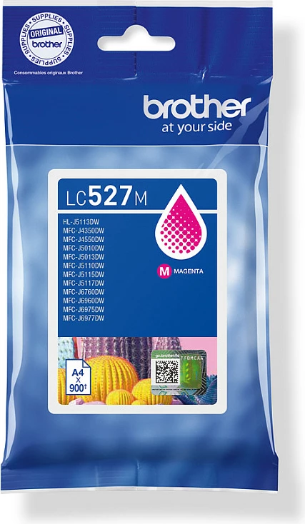 Kartrixh boje Brother LC527M, origjinale, pigment, 900 faqe, Magenta