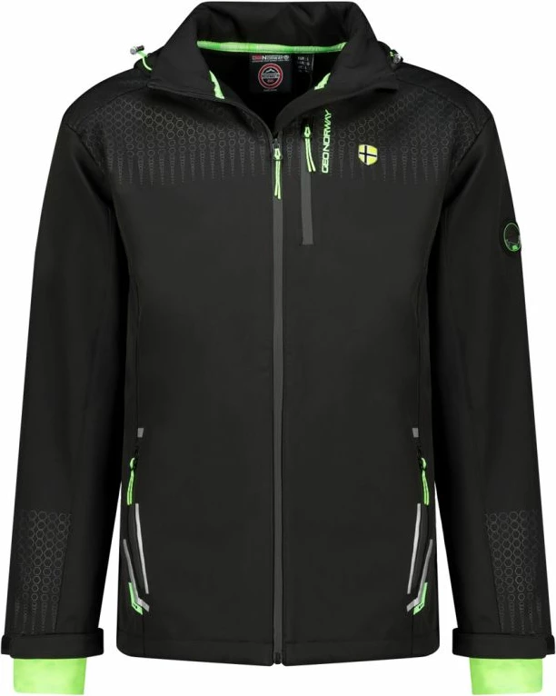 Jakne softshell meshkuj Geographical Norway Trelino, e zezë/e gjelbër
