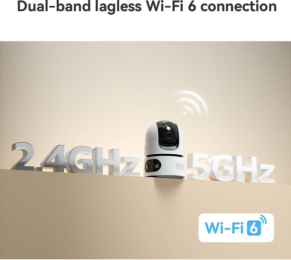 Kamerë sigurie IP Imou Ranger Dual Pro 6MP, Wi‑Fi 6, PTZ 360°, MicroSD, e bardhë