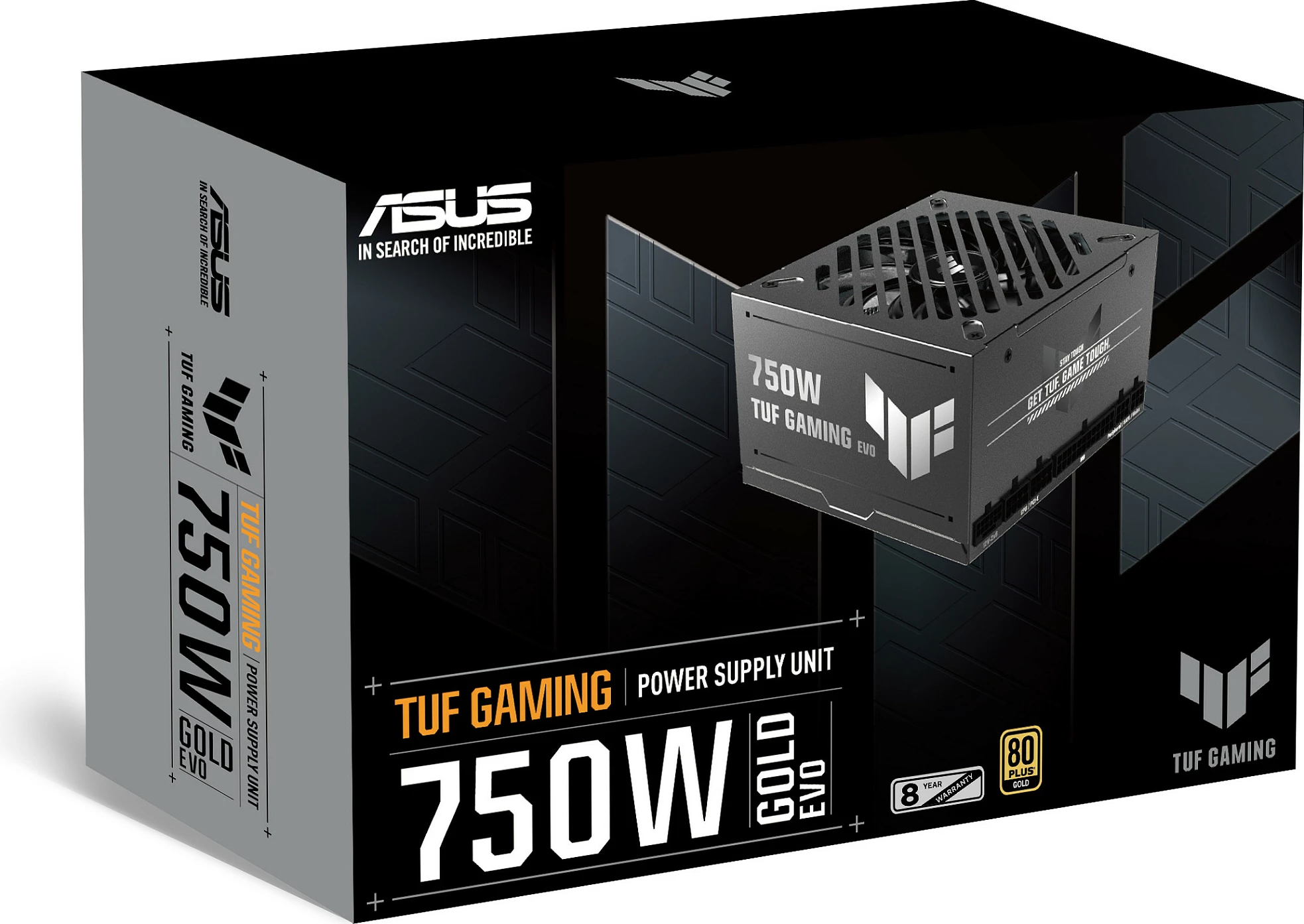 Furnizues rryme ASUS TUF Gaming-750G-EVO, 750W, 80+ Gold, Full-Modular, ATX 3.1, i zi