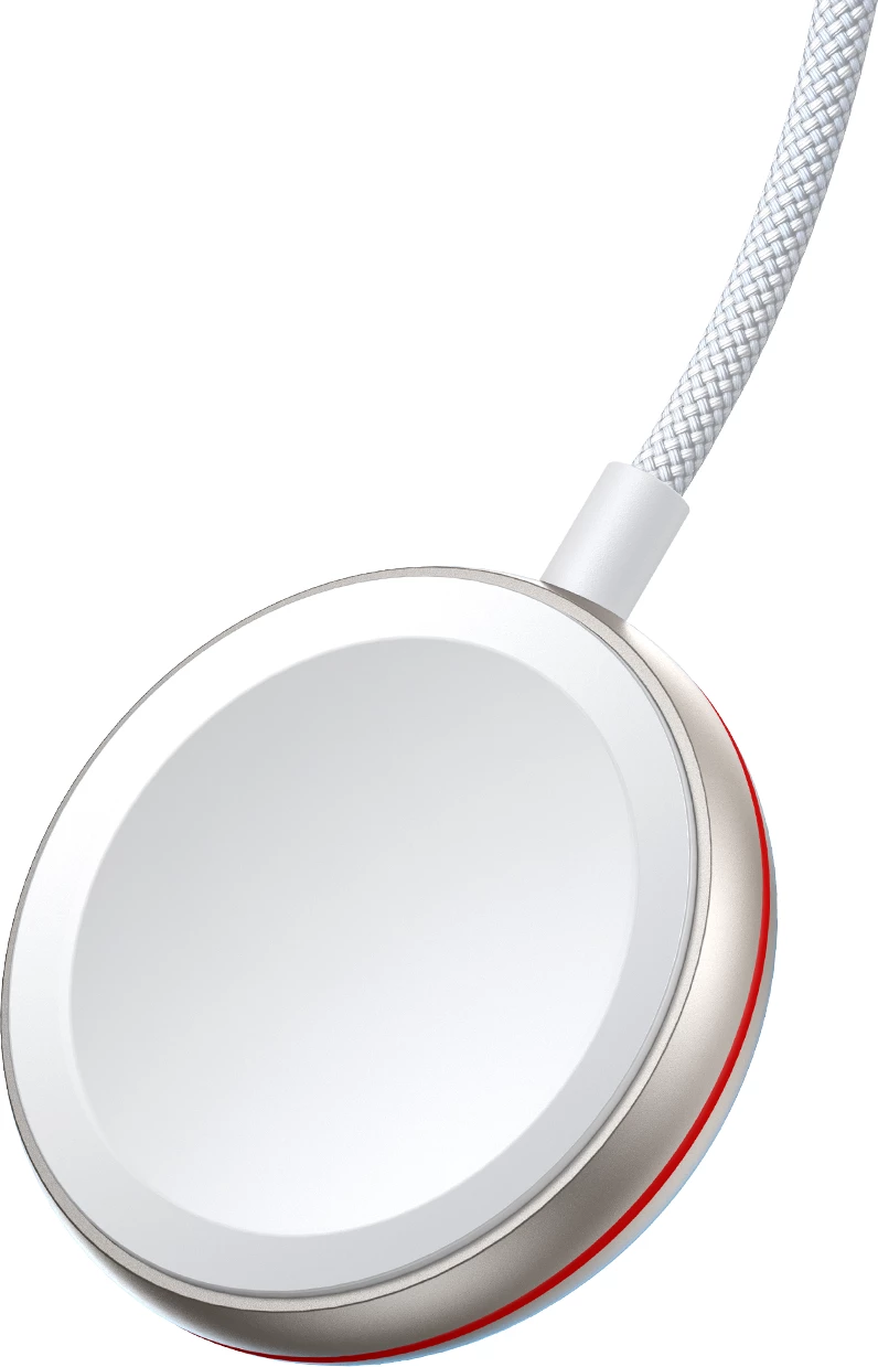 Kabllo dhe karikues induktiv 2-në-1 Joyroom S-IW012, Lightning + për Apple Watch, 1.5m, Bardhë