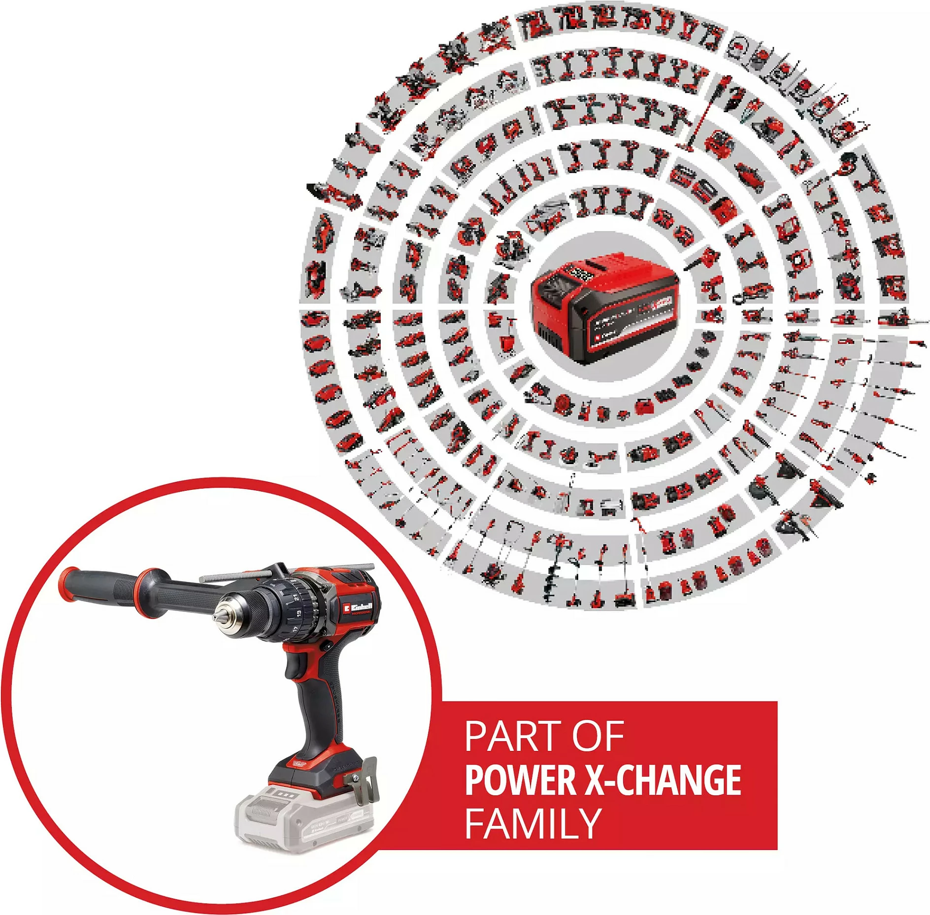 Trapan me bateri Einhell TP-CD 18/120 Li-i BL Solo, 18V, 120 Nm, mandrinë 13 mm, brushless, zi/kuqe