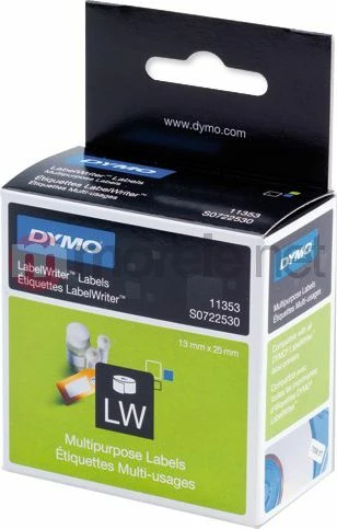 Rul etiketa Dymo LabelWriter S0722530 12x24 mm 1000 copë, zi në bardhë