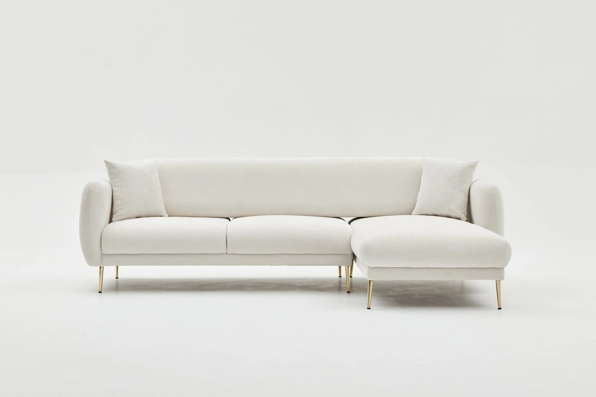 Kënd-sofë krevati Atelier del Sofa, Simena, kënd i djathtë, krem