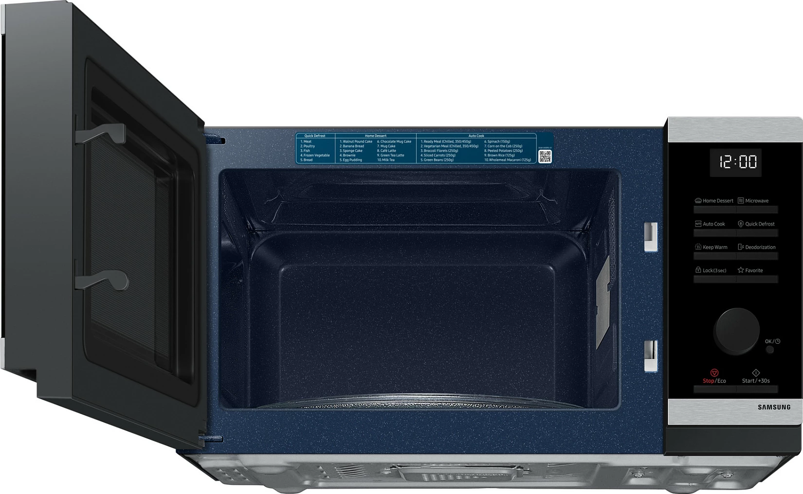 Mikrovalë Samsung MS23DG4504AT, 23 L, 800 W, inox/zezë