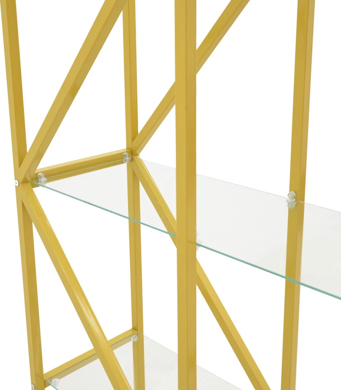 Raft Aylan, xham e metal, ngjyrë ari, 100x30x200cm