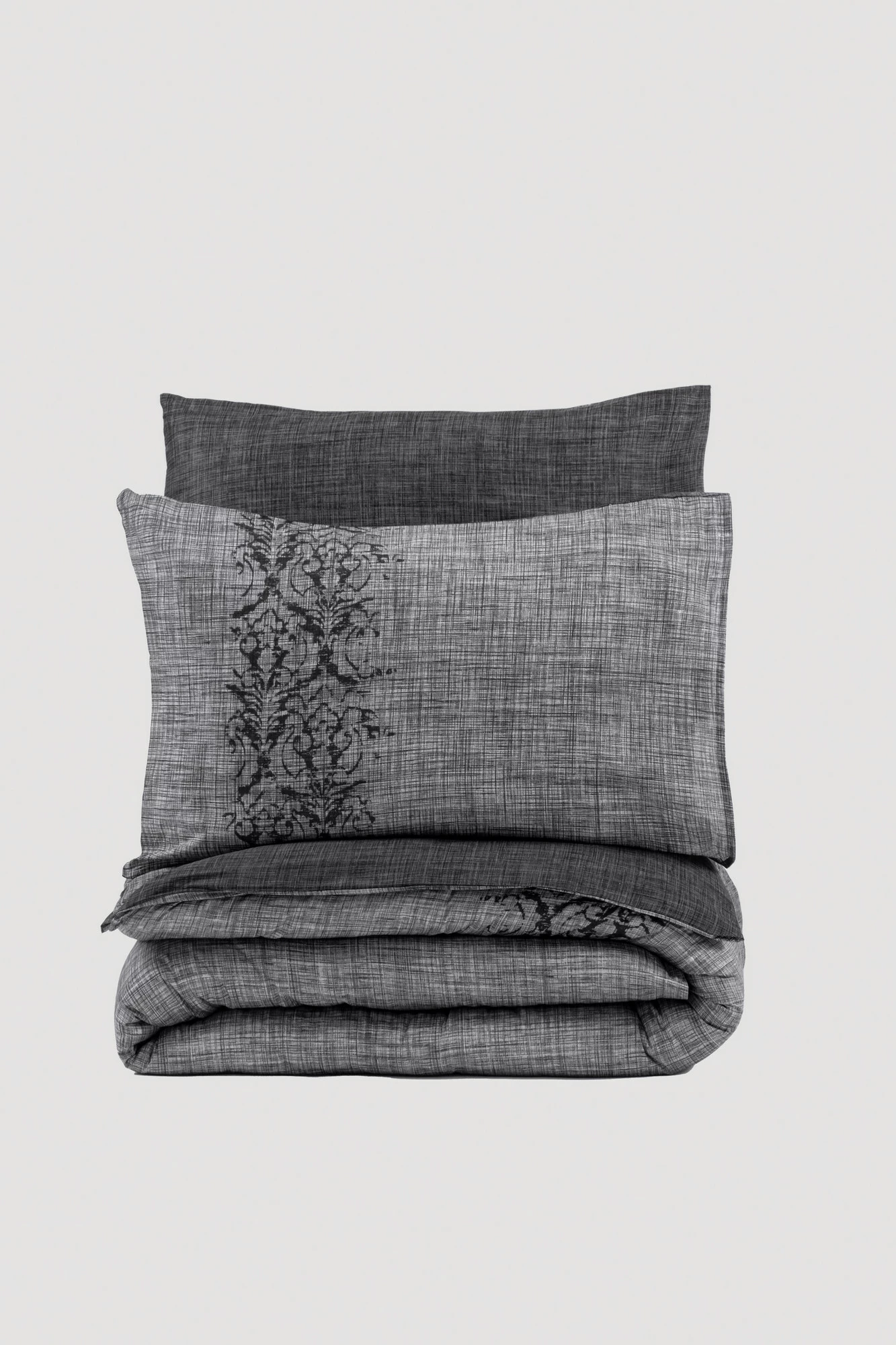 Set mbulesë për jorgan një person, ngjyrë gri, L'Essentiel Linge de Maison, Sooty