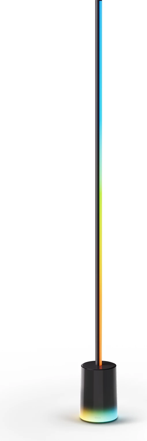 Lampë dyshemeje smart Govee Floor Lamp 2 RGBICWW, E zezë