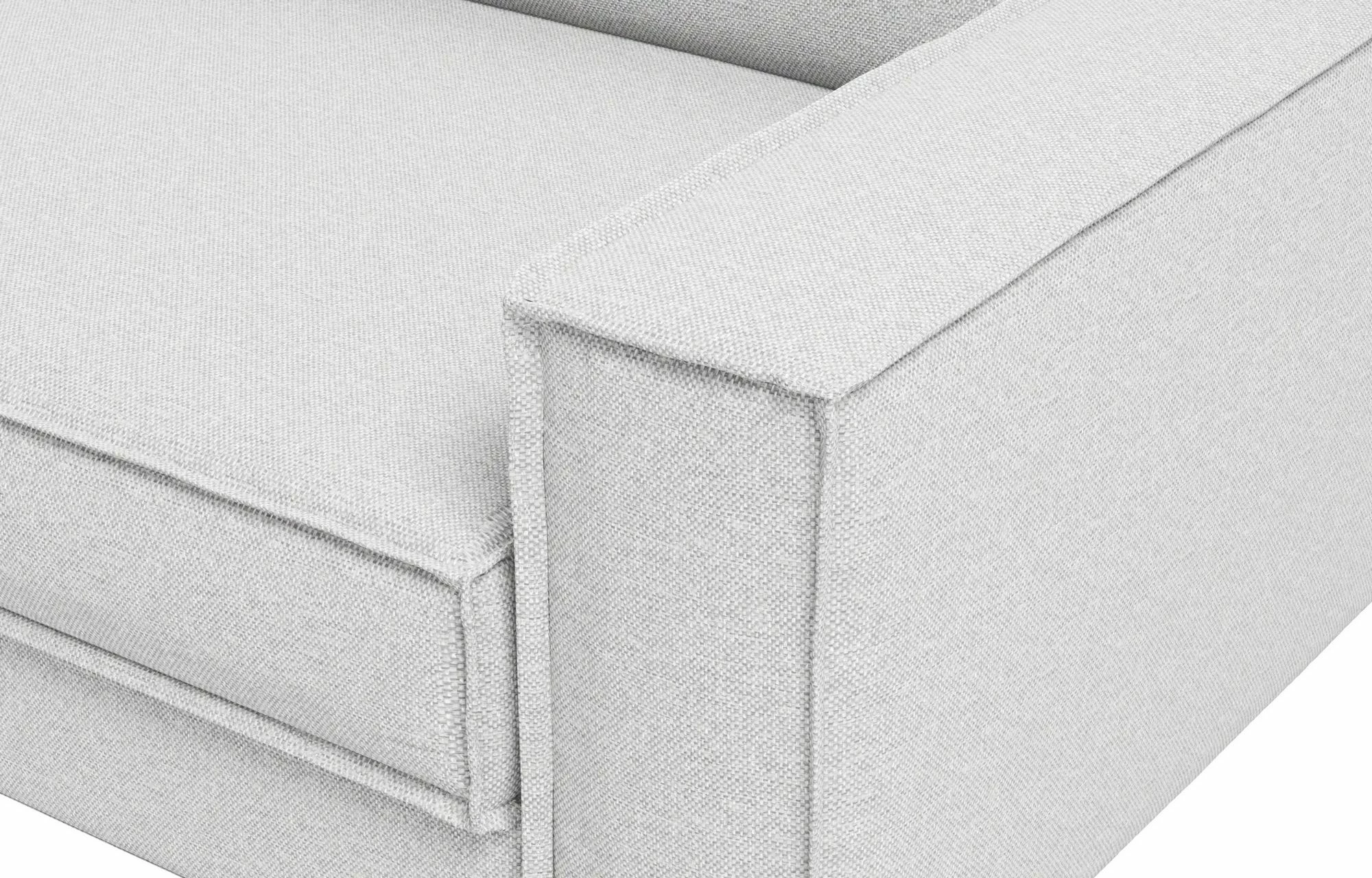 Karrige divan një vend, Atelier del Sofa, Sparrow Loveseat, ngjyrë Pebble, këmbë druri Walnut