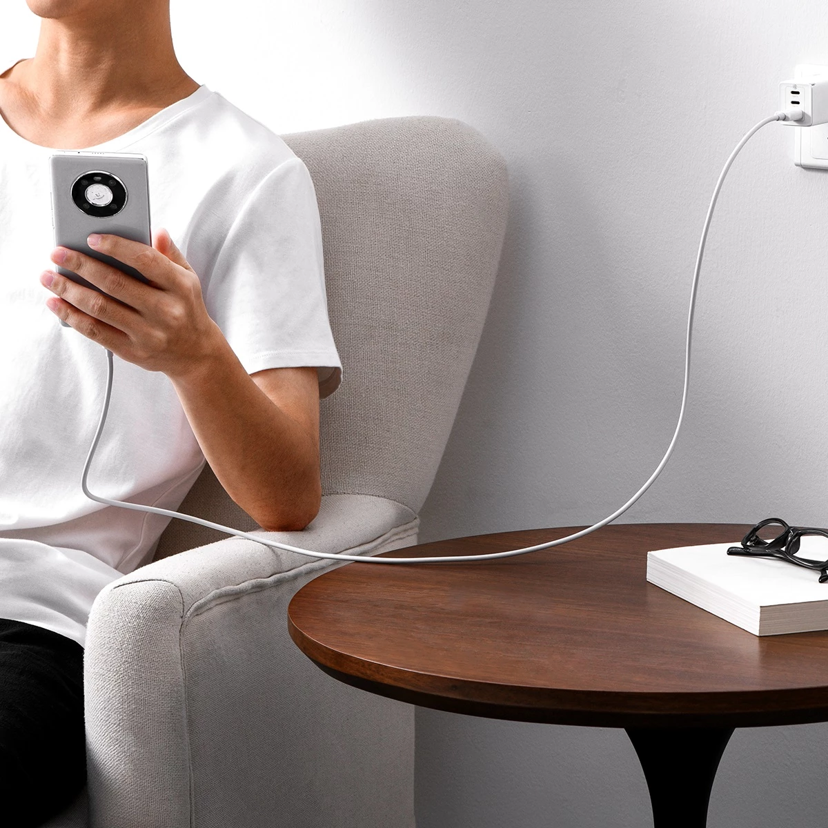 Kabllo Baseus Superior Series SUPERVOOC USB-A në USB-C 65W, 1m, Bardhë