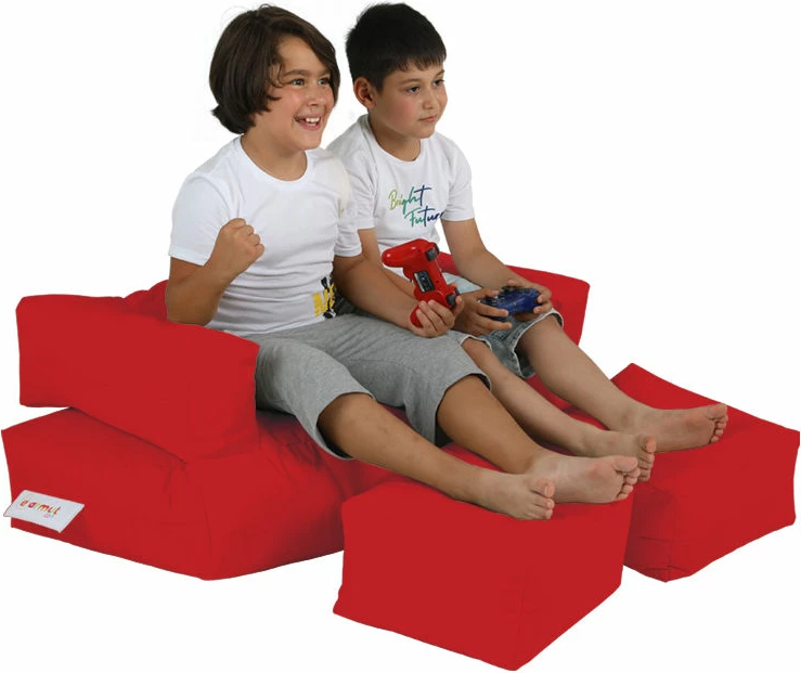 Puf për fëmijë, dy vende, ngjyrë e kuqe, Atelier del Sofa