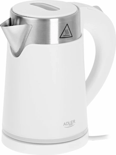 Çajnik elektrik ADLER AD1372W 0.6 L 800 W, i bardhë