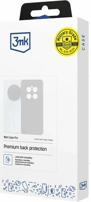 Kapak telefoni 3mk Matt Case Pro për Xiaomi Redmi 15C 4G / Poco C85 4G, i zi