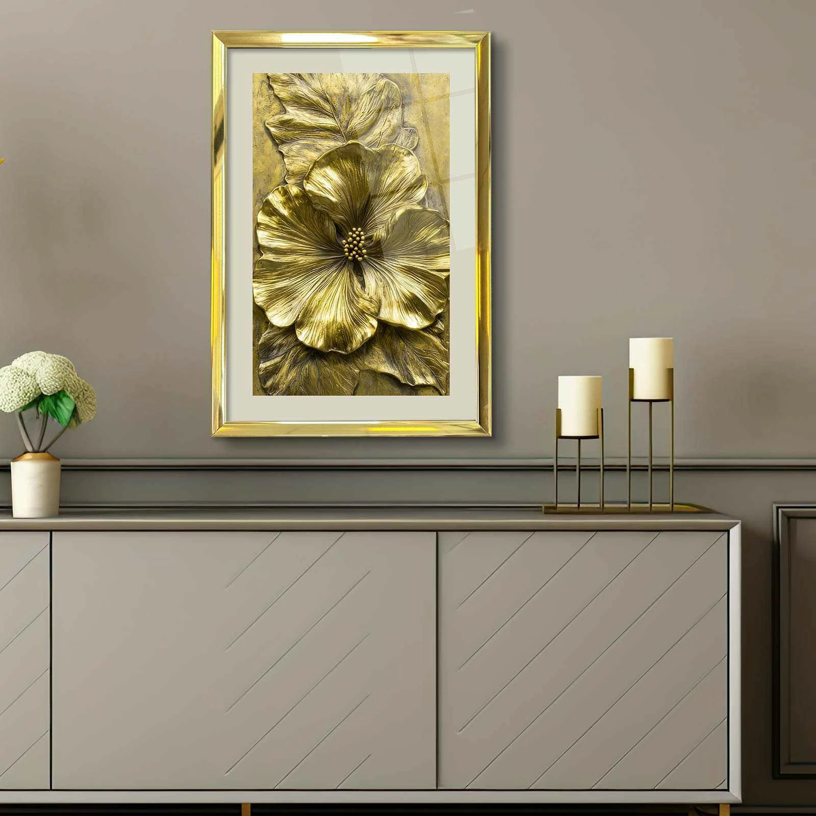 Pikturë dekorative me kornizë, Wallity, 4363Kromaltınct - 012, shumëngjyrëshe, 43x65cm