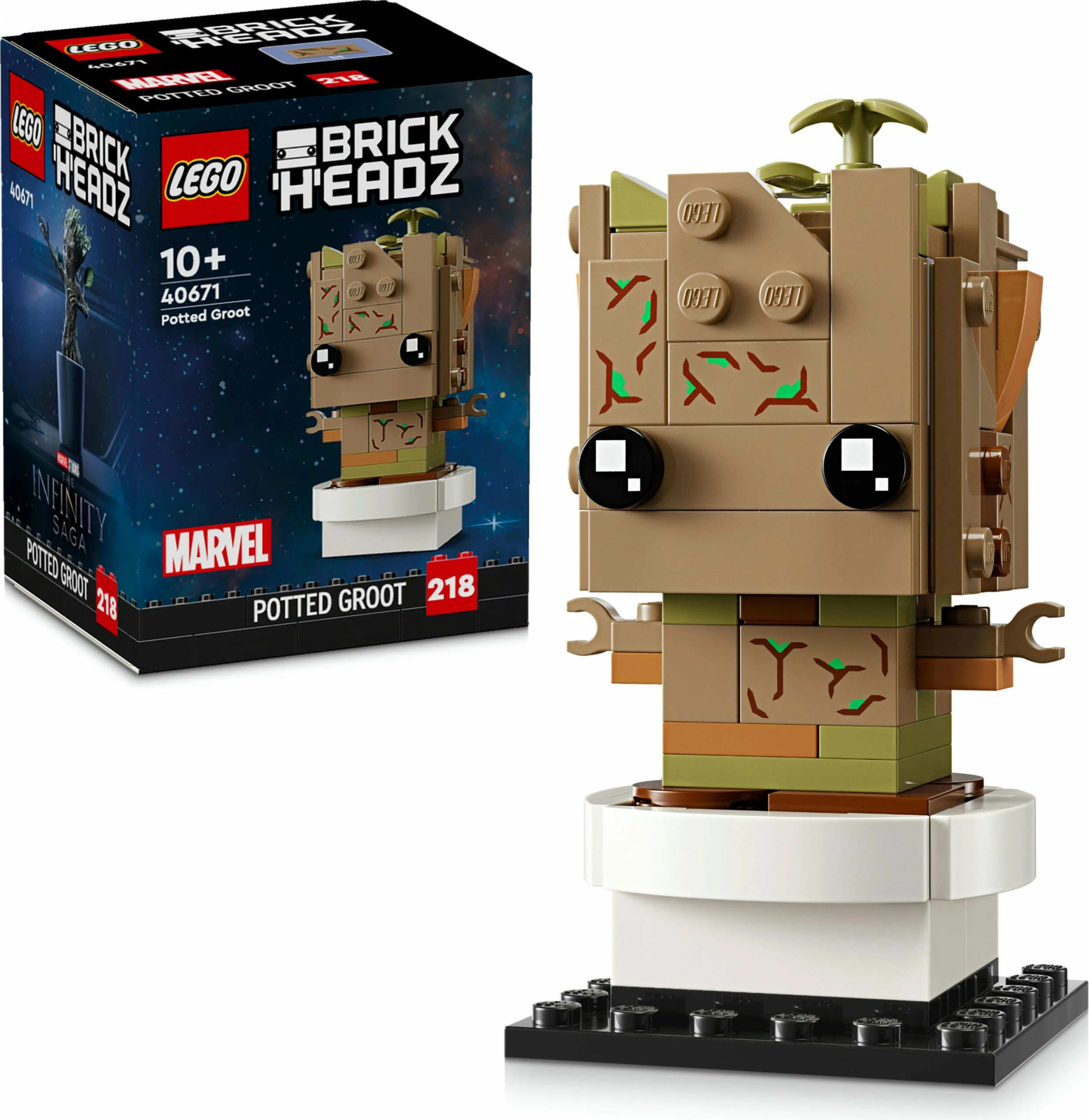 Set ndërtimi LEGO 40671, BrickHeadz, Potted Groot, shumëngjyrësh