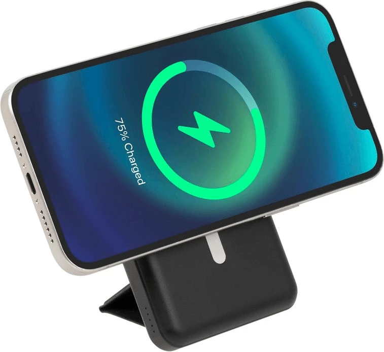 Powerbank magnetik MagSafe RIVACASE VA2604 10000mAh 20W Qi 15W me mbajtëse, e zezë