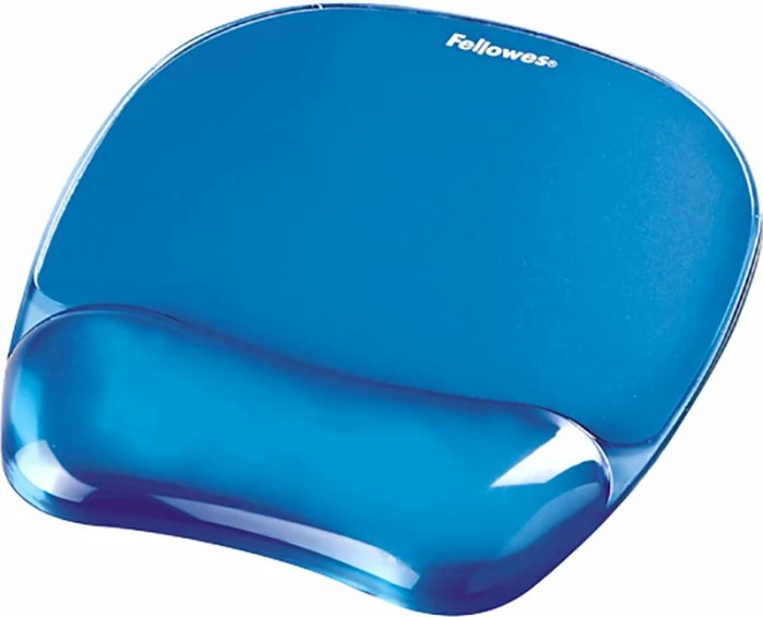 Mauspad, Fellowes, Crystal Gel, me mbështetëse kyçi, blu