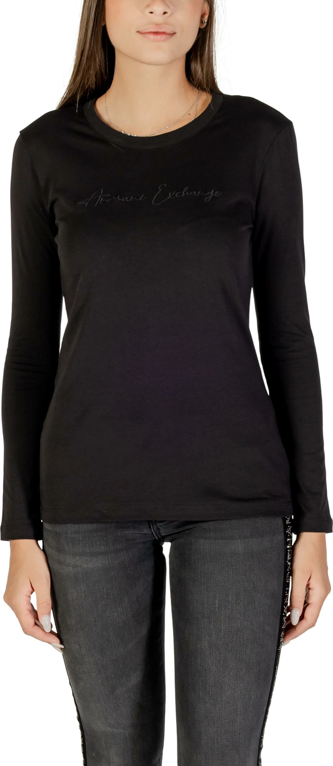 Maicë me mëngë të gjata për femra Armani Exchange XW001456 AF10356, e zezë