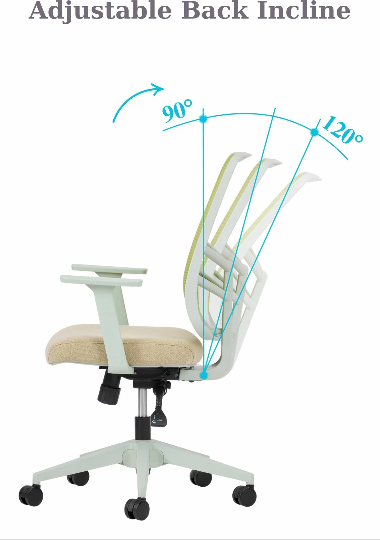 Set karrigash për zyre (2 copë), Skye Decor, Leto 108, ngjyrë e gjelbër