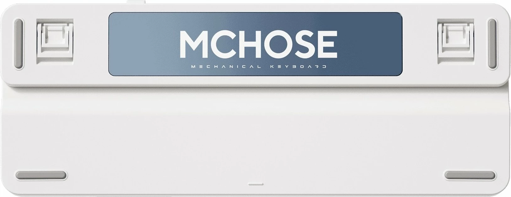 Tastierë mekanike MCHOSE K99-3A 98% (99 taste) Hyacinth Switch RGB tri-mode hot-swap 6000 mAh, bardhë me blu