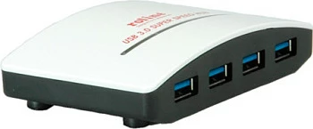 USB hub ROLINE 4 porta USB 3.0, me furnizues rryme, bardh e zi