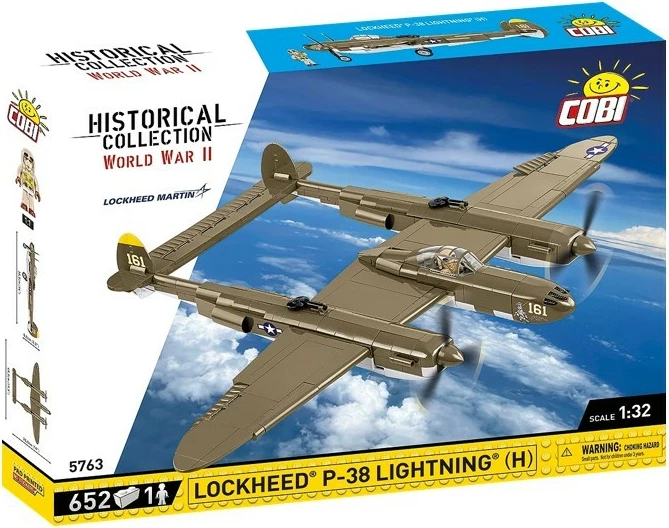 Set blloqesh Cobi Klocki Lockheed P-38H Lightning, 652 pjesë, Historical Collection