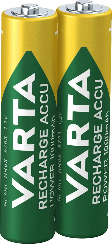 Bateri të rikarikueshme Varta 5703B AAA NiMH 1000 mAh, 2 copë, e artë/jeshile