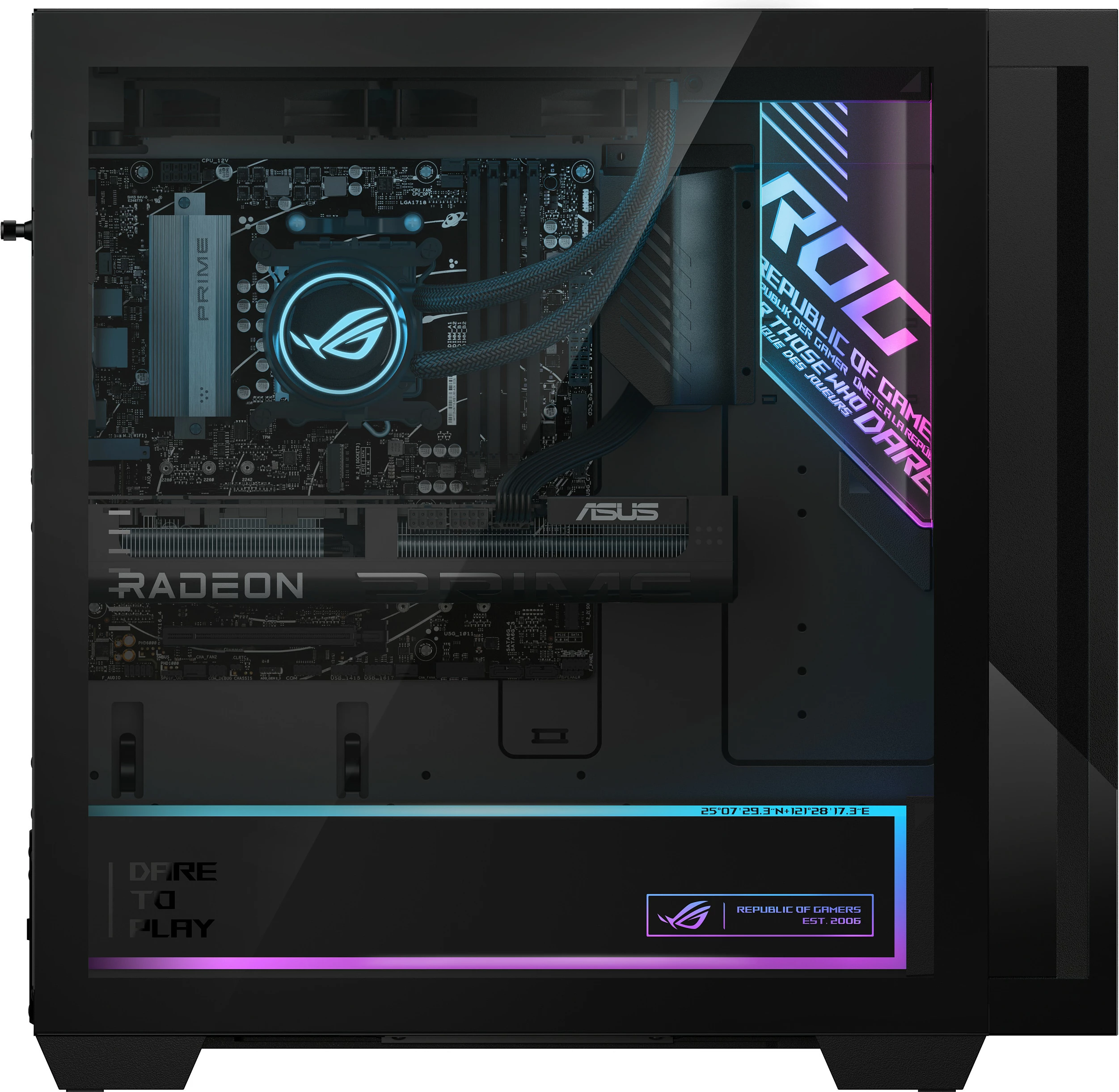 Kompjuter gaming ASUS ROG G700 GM700TZ-R8700F092W, Ryzen 7 8700F, 32GB DDR5, SSD 2TB, GeForce RTX 5070 Ti 16GB, Windows 11 Home, i zi