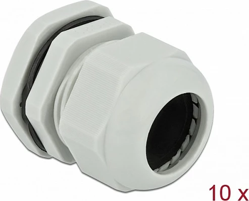 Glandë kablli DeLOCK PG29, IP68, për kabllo 25 mm, 10 copë, gri