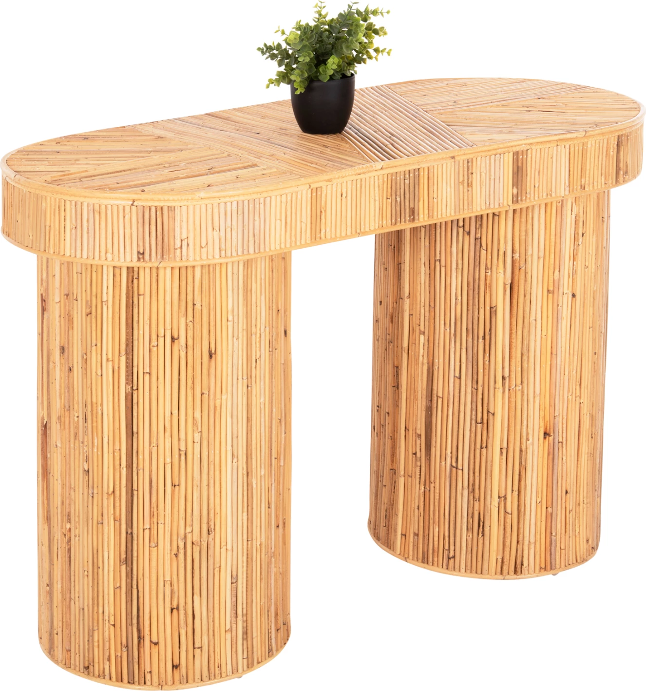 Konsolë ovale GATSBY FH9871 rattan natyral, ngjyrë natyrale, 110x45x74.5 cm