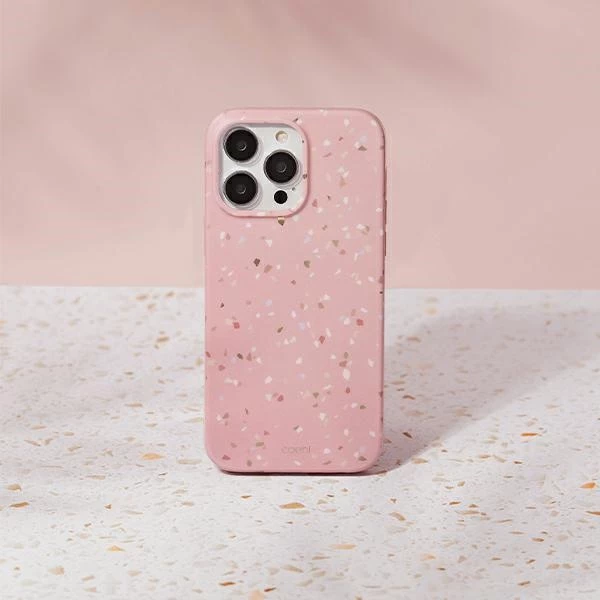 Mbështjellës UNIQ Coehl Terrazzo për iPhone 14 Pro Max, rozë