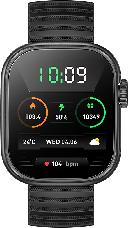 Smartwatch Aiwa SW-A700 2.01\" ekran, Bluetooth thirrje, IP67, 300mAh, e zezë, set me kabllo karikimi magnetik