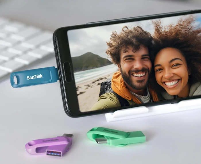 USB flash memorje SanDisk Ultra Dual Drive Go SDDDC3-064G-G46NBB 64GB USB-C/USB-A USB 3.2 Gen 1, kaltër