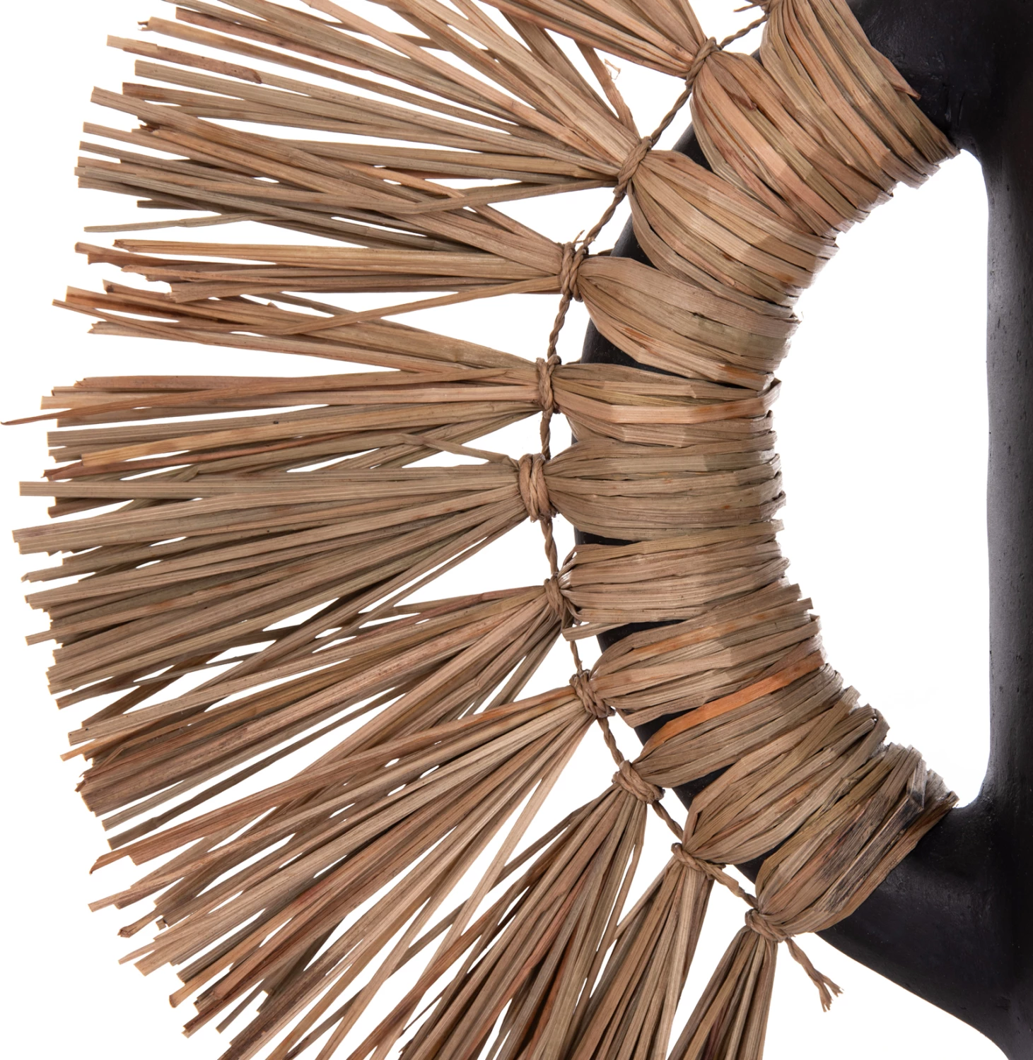 Vazo dekorative tavoline ALICA, terrakotë e zezë, bar i thatë, 55x19x34cm