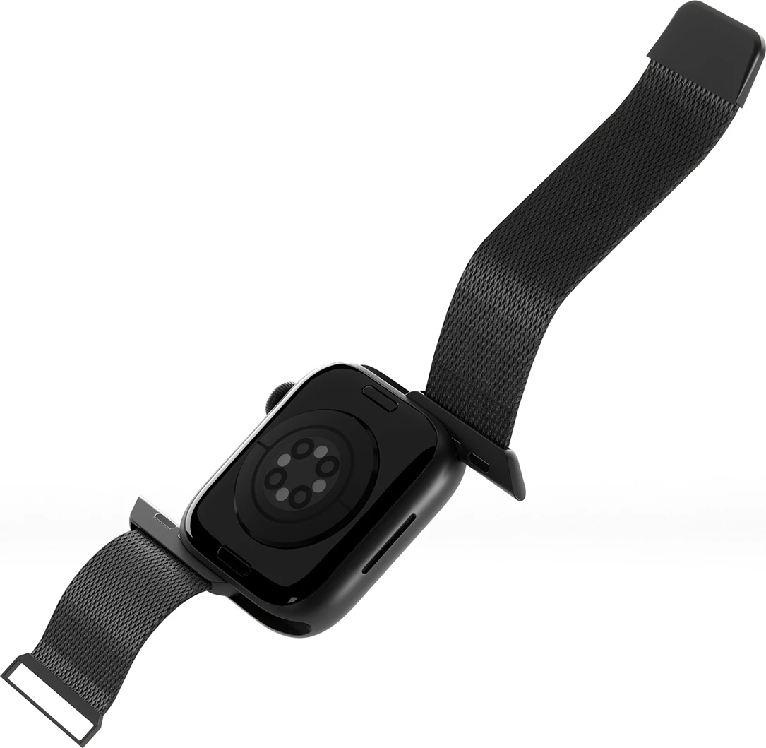 Rrip çeliku për Apple Watch Puro Milanese, 38/40/41mm, i zi